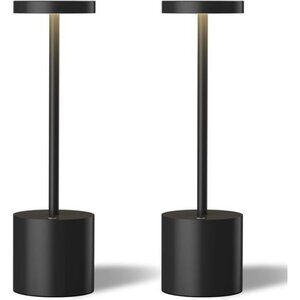 Set of 2 Rechargeable LED Table Lamps Dimmable Cordless Portable Desk Light